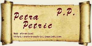 Petra Petrić vizit kartica